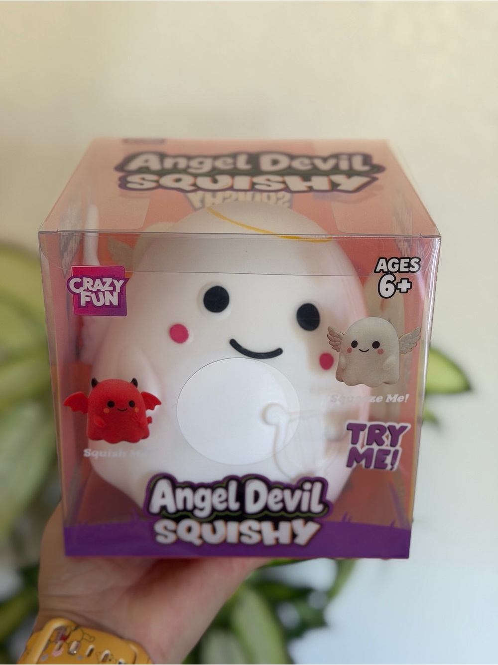 Angel Devil Squishy Toy Jumbo  - White